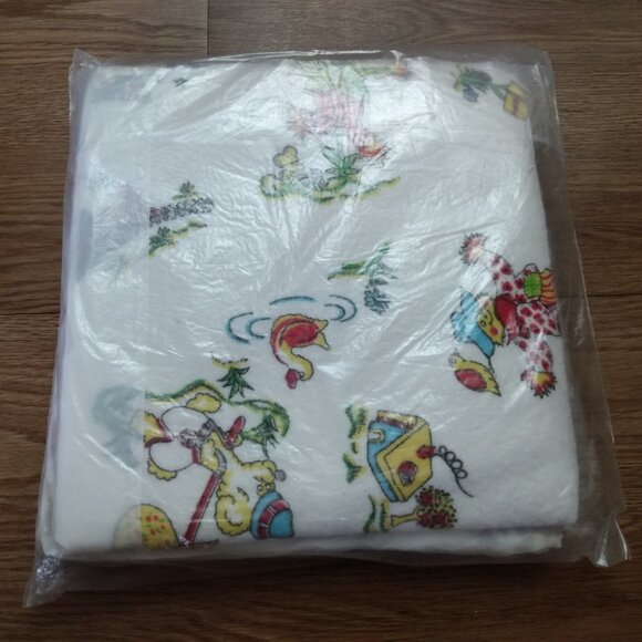Vintage Baby Blanket White "Mini Bear" by Bunny Esmond NEW IN PACKAGE 36"x50" - Picture 2 of 16